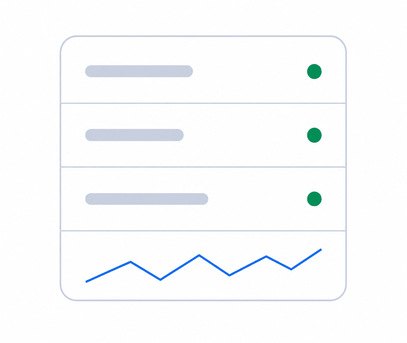A system health view with stable services and deployment status